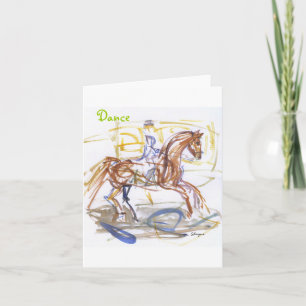 Cartes de note de "danse".  Aquarelle de cheval et