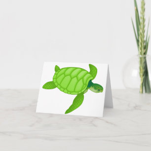 Cartes de note de la tortue verte