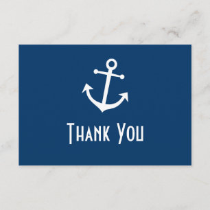 Cartes de note de Merci d'Ancre de bateau
