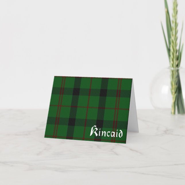 Cartes de note de plaid de tartan de clan de (Devant)