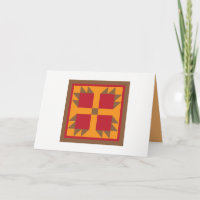 Cartes de note d'édredon - patte d'ours (rouge/or)