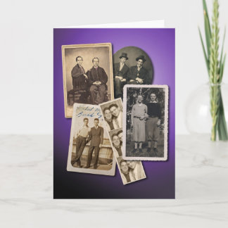 Cartes de note gaies avec les portraits vintages