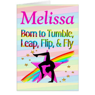 CARTES DE NOTE GYMNASTIQUE PERSONNALISÉES ADORABLE