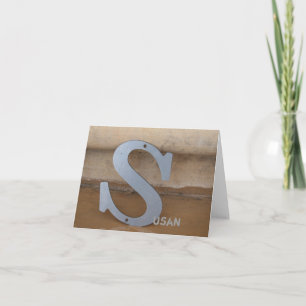 Cartes de note industrielles du monogramme "S"