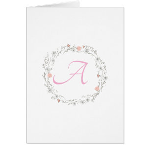 Cartes de note Monogramme de couronne Deliges Simp