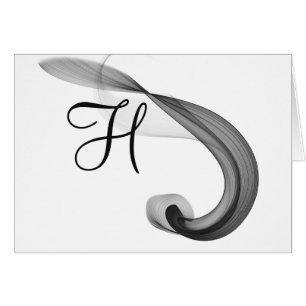 Cartes de note Monogramme de script - Flare dramat
