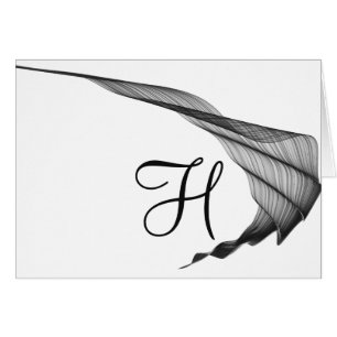 Cartes de note Monogramme de script - Flare dramat