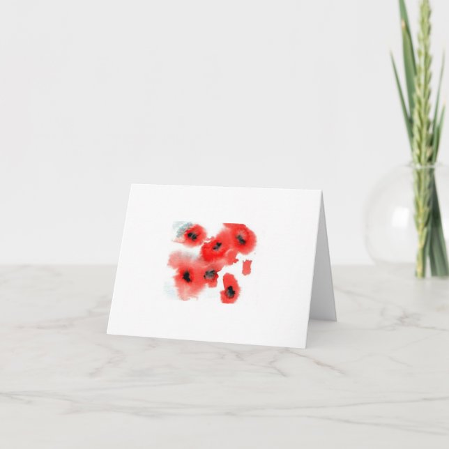 cartes de note - pavots (Devant)