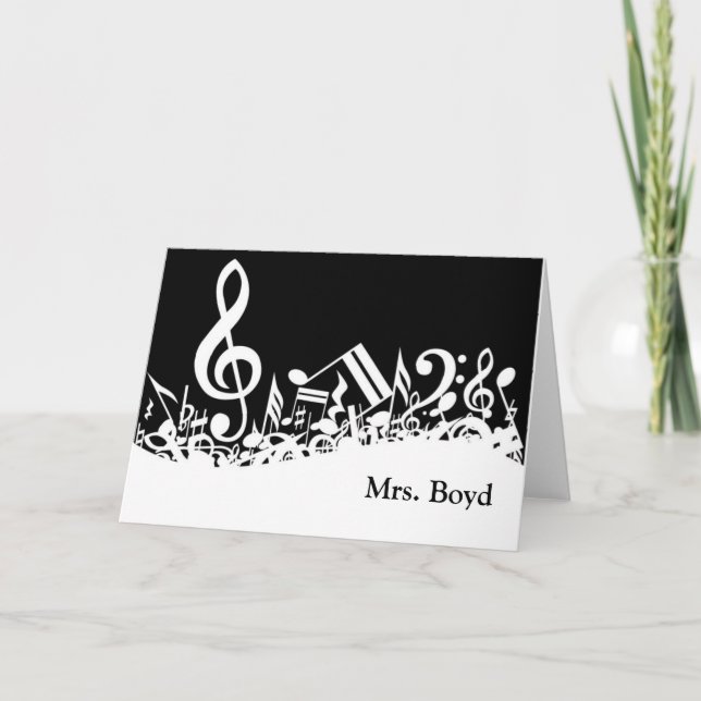 Cartes de note personnalisables musicales (Devant)