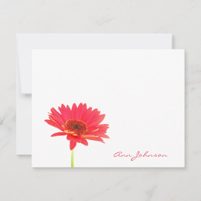 Cartes de note plates florales personnalisées de (Devant)