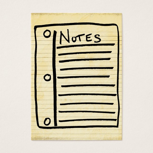 Cartes de notes (Devant)
