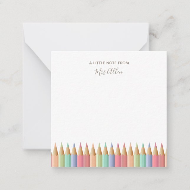 Cartes de notes à emporter de l'enseignant (Devant)