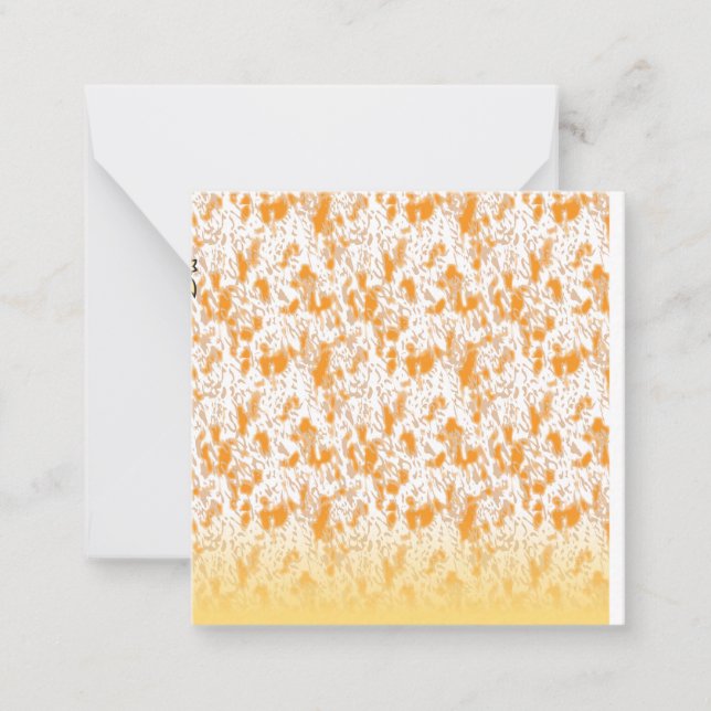 Cartes de notes abstraites orange | Papeterie chic (Devant)