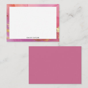 Cartes de notes Abstraites roses chaudes
