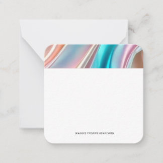 Cartes de notes carrées à détails de soie fantaisi