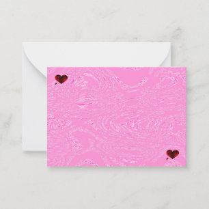 Cartes De Notes Cartes De Glace Et Coeurs Roses