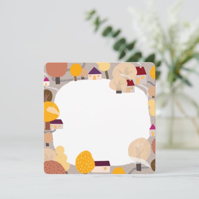 Cartes de notes d'automne - Feuilles d'automne Car (Debout devant)