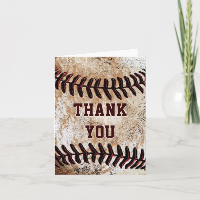 Cartes de notes de baseball rustique vierges ou te (Devant)