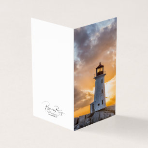Cartes de notes de coucher de soleil du phare de P