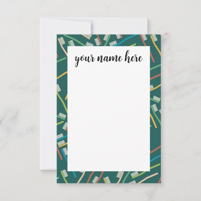 Cartes de notes de dentiste personnalisées (Devant)