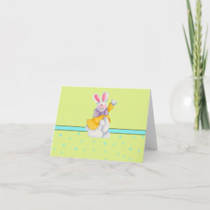 Cartes de notes de lapin de Pâques