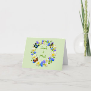 Cartes de notes de mariage personnalisées Fleurs P