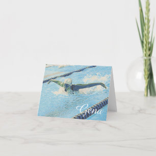 Cartes de notes de natation Modèle
