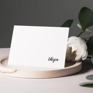 Cartes de notes de nom manuscrites