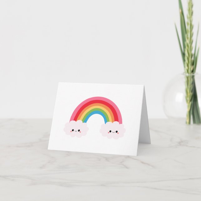Cartes de notes de nuage arc-en-ciel (Devant)