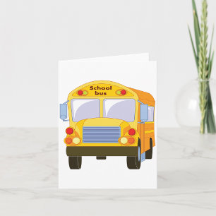 Cartes de notes du bus scolaire jaune