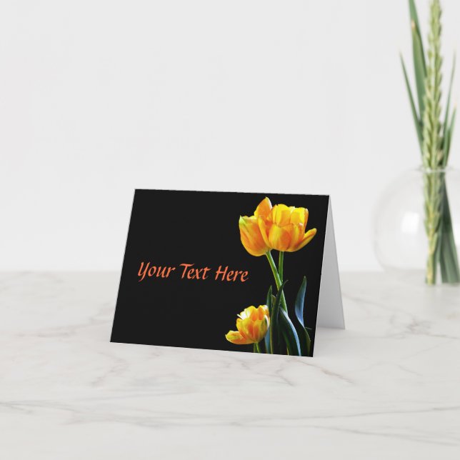 Cartes de notes élégantes pour les tulipes printan (Devant)