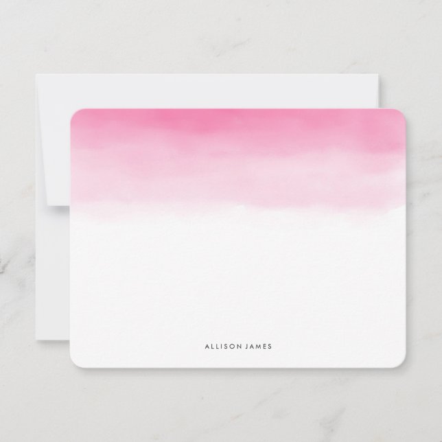 Cartes de notes Flat Pink Ombre (Devant)