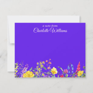 Cartes de notes fleurs sauvages