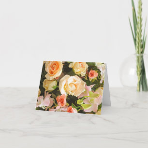 Cartes de notes florales roses