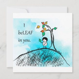 Cartes de notes "I beLEAF in you"