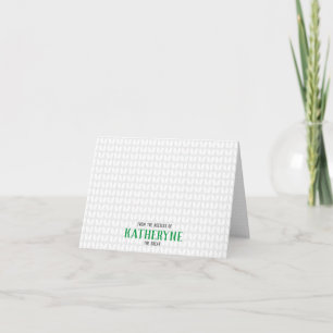 Cartes de notes Kelly Green personnalisées Knit