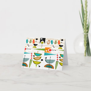 Cartes de notes modernes du milieu du siècle Atomi