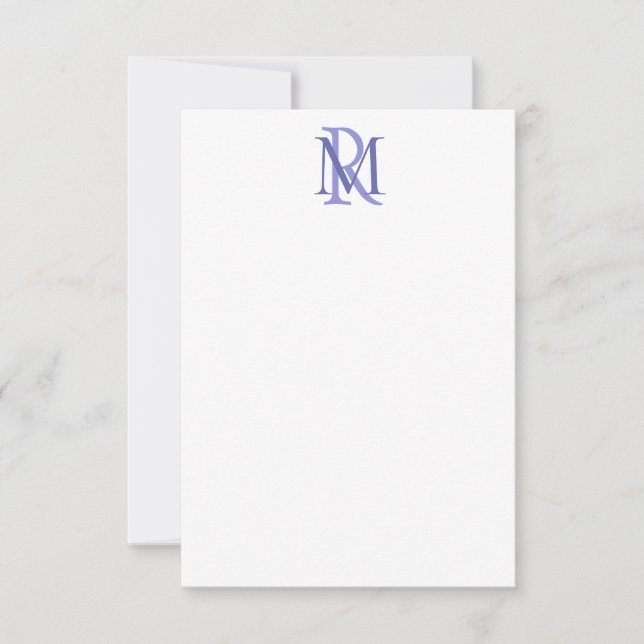 Cartes de notes Monogrammes pour les initiales de  (Devant)