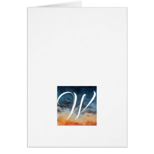 Cartes de notes Monogrammes simples - Coucher de s