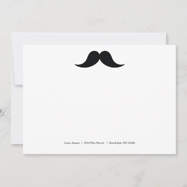 Cartes de notes Moustache (Devant)