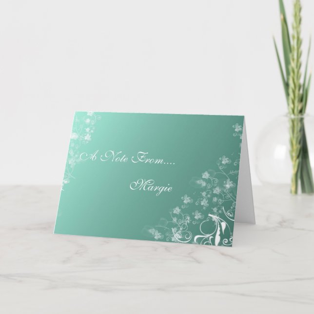 Cartes de notes numériques florifères (Devant)