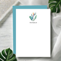 Cartes de notes Oiseau de Paradis avec enveloppes