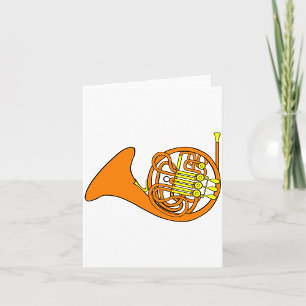 Cartes de notes Orange French Horn