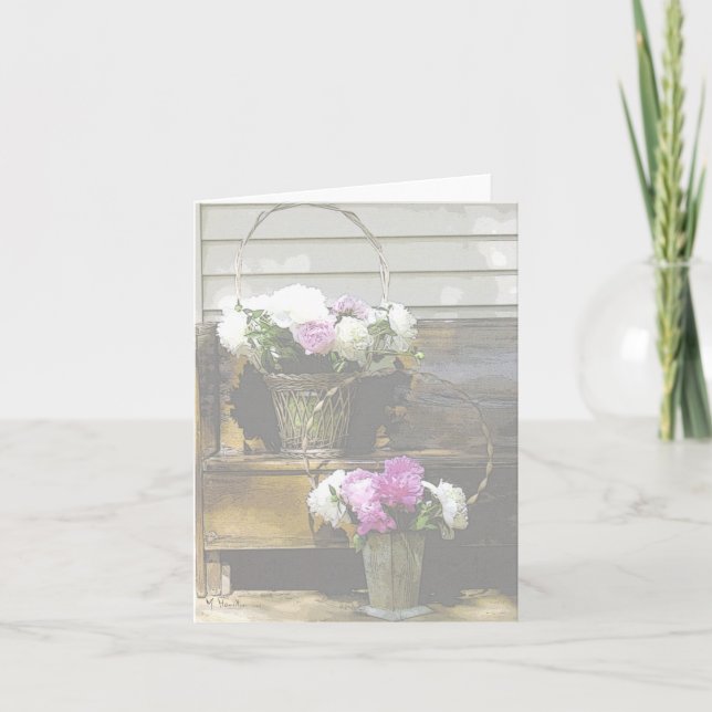 Cartes de notes Peonies (Devant)