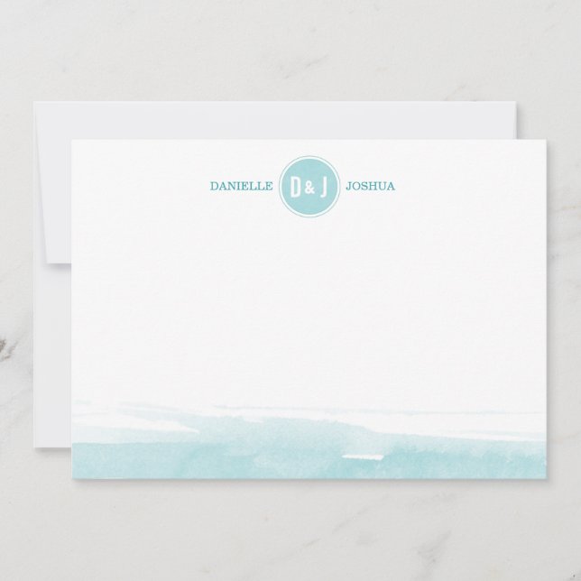 Cartes de notes personnalisées aquarelle (Devant)