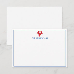 Cartes de notes personnalisées au homard
