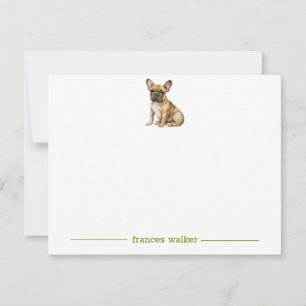 Cartes de notes personnalisées Bulldog Brown