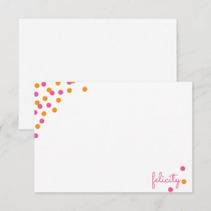 Cartes de notes personnalisées Confetti
