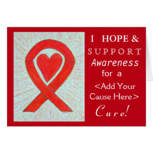 Cartes de notes personnalisées de la cause Red Hea