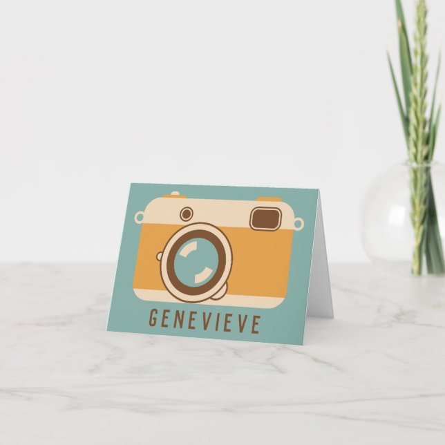 Cartes de notes personnalisées de l'appareil photo (Devant)